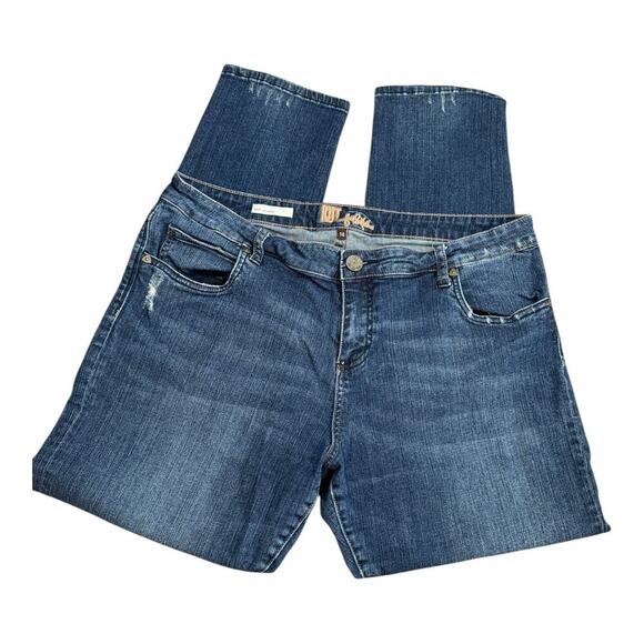 Kut From The Kloth Jeans Womens 14 Blue Katy Boyfriend Straight Leg Medium Wash - Picture 7 of 12